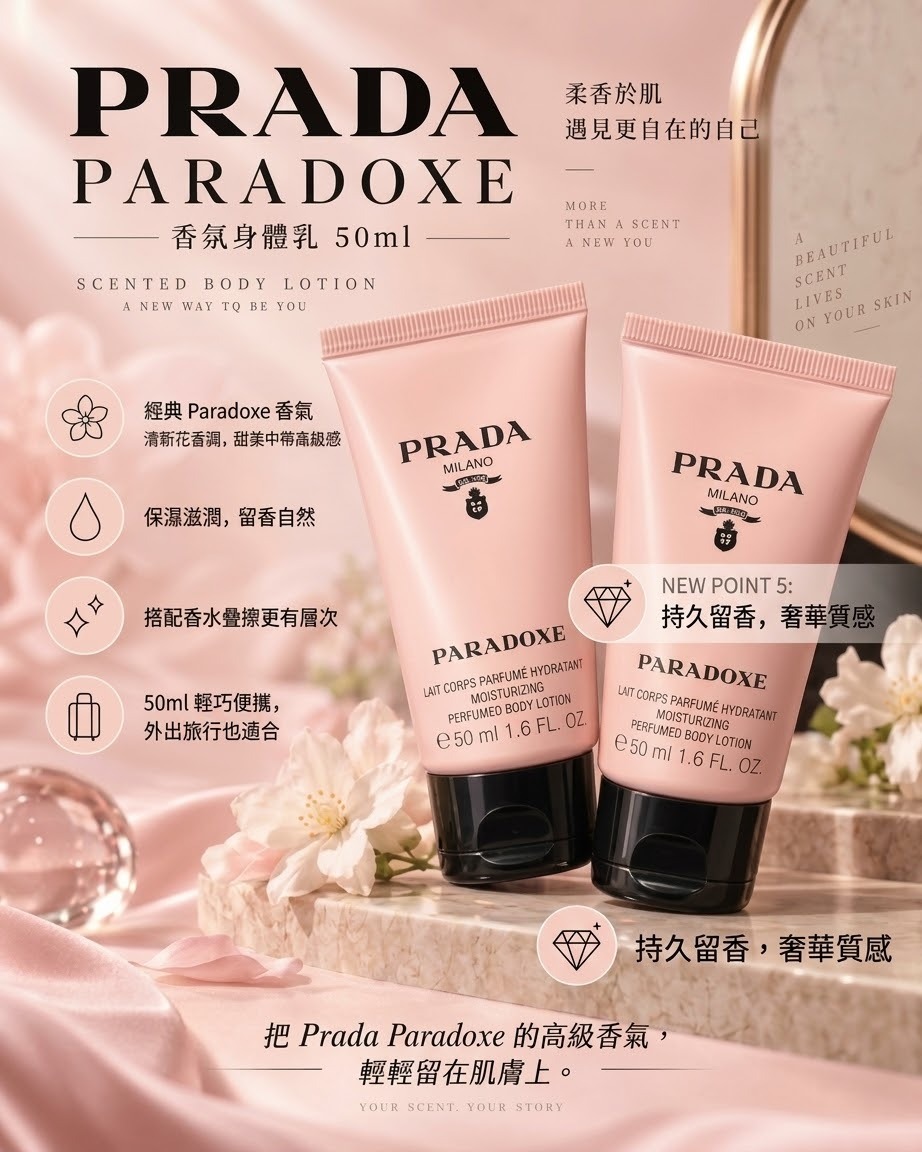 Prada Paradoxe Perfumed Body Lotion 50ml**$155/2支