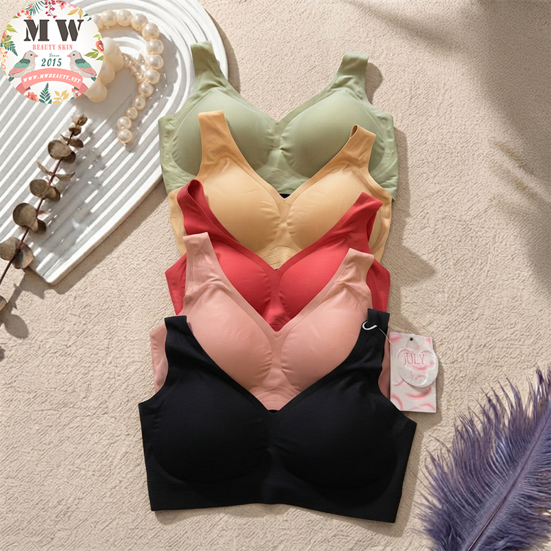 【台灣 JULY BRA】無痕固定肩帶無鋼圈美背內衣|雲感零壓 ‧ 4CM 極寬減壓(MW Beauty 直播限定優惠) [K0801]