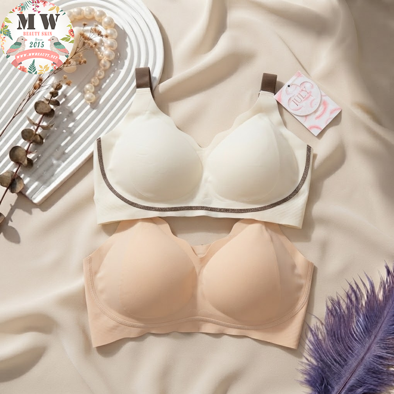 【台灣 JULY BRA】法式波浪邊無痕可調節無鋼圈內衣|輕盈包覆 ‧ 裸感防滑(MW Beauty 直播限定優惠) [K105]