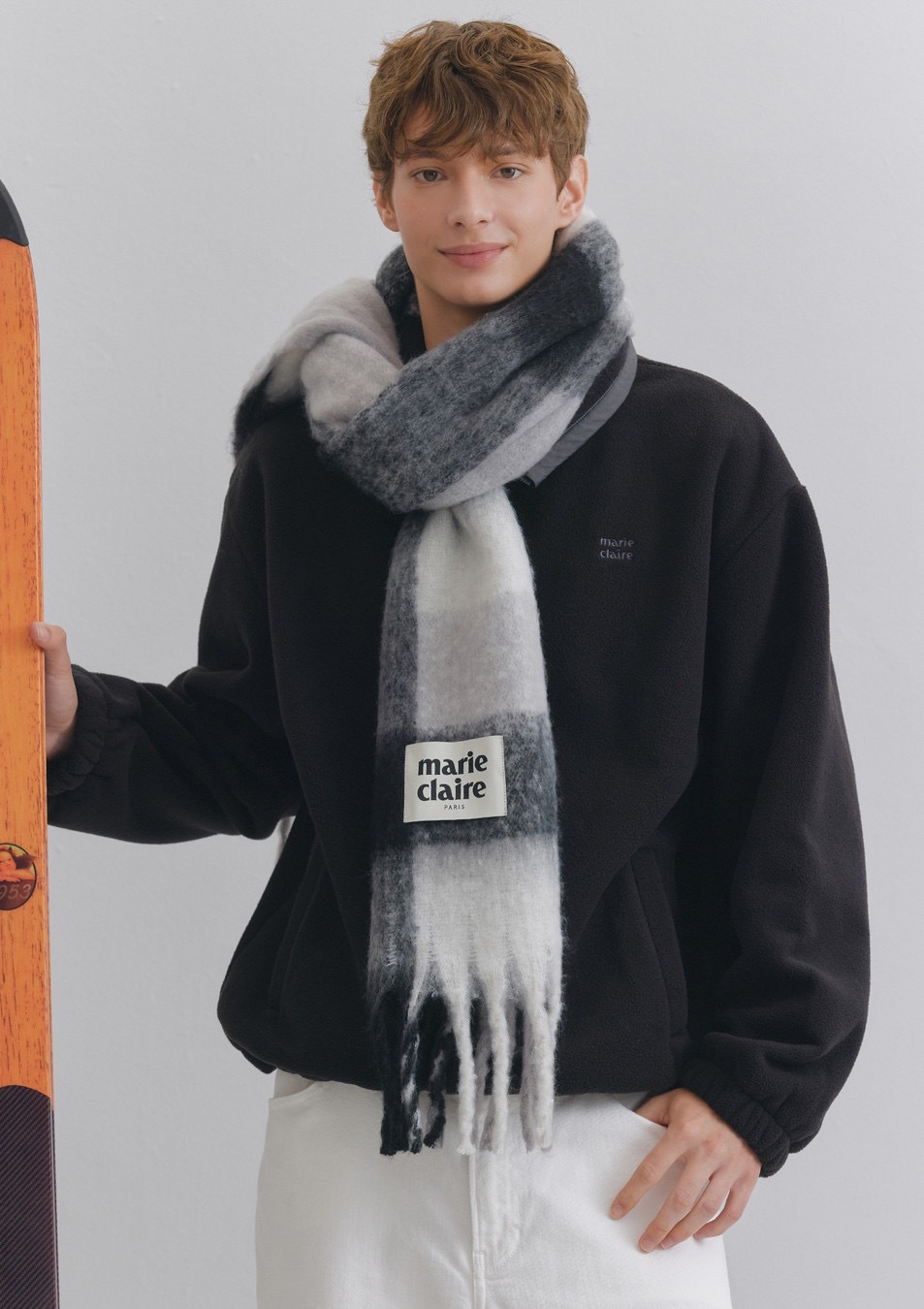 【入LIVECODE一件減至$199😱🔥！】【韓妹大愛品牌！北村旗艦總店封館🇰🇷】【MARIECLAIRE】Cotton candy check muffler (6 Colors)