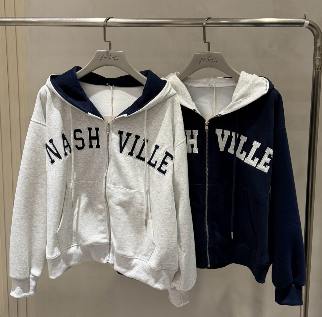 帽撞色NASHVILLE棉質外套