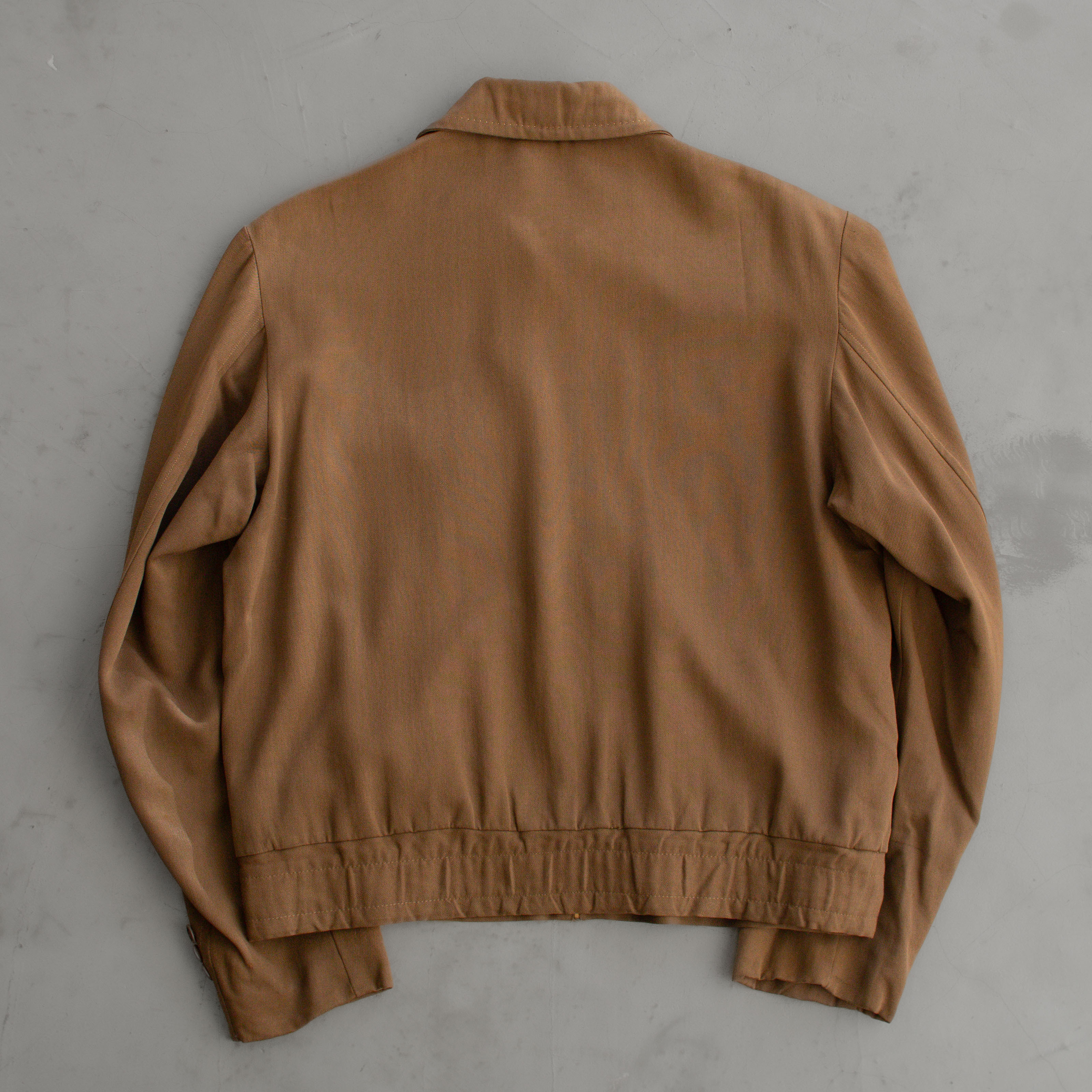 40S VINTAGE RAYON GAB JACKET  美國製 咖啡色 短版 縲縈 外套