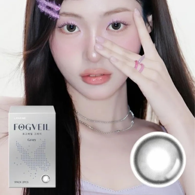 [月拋]Lensme Fog Veil 1 Month Gray｜月拋彩妝隱形眼鏡｜每盒2片