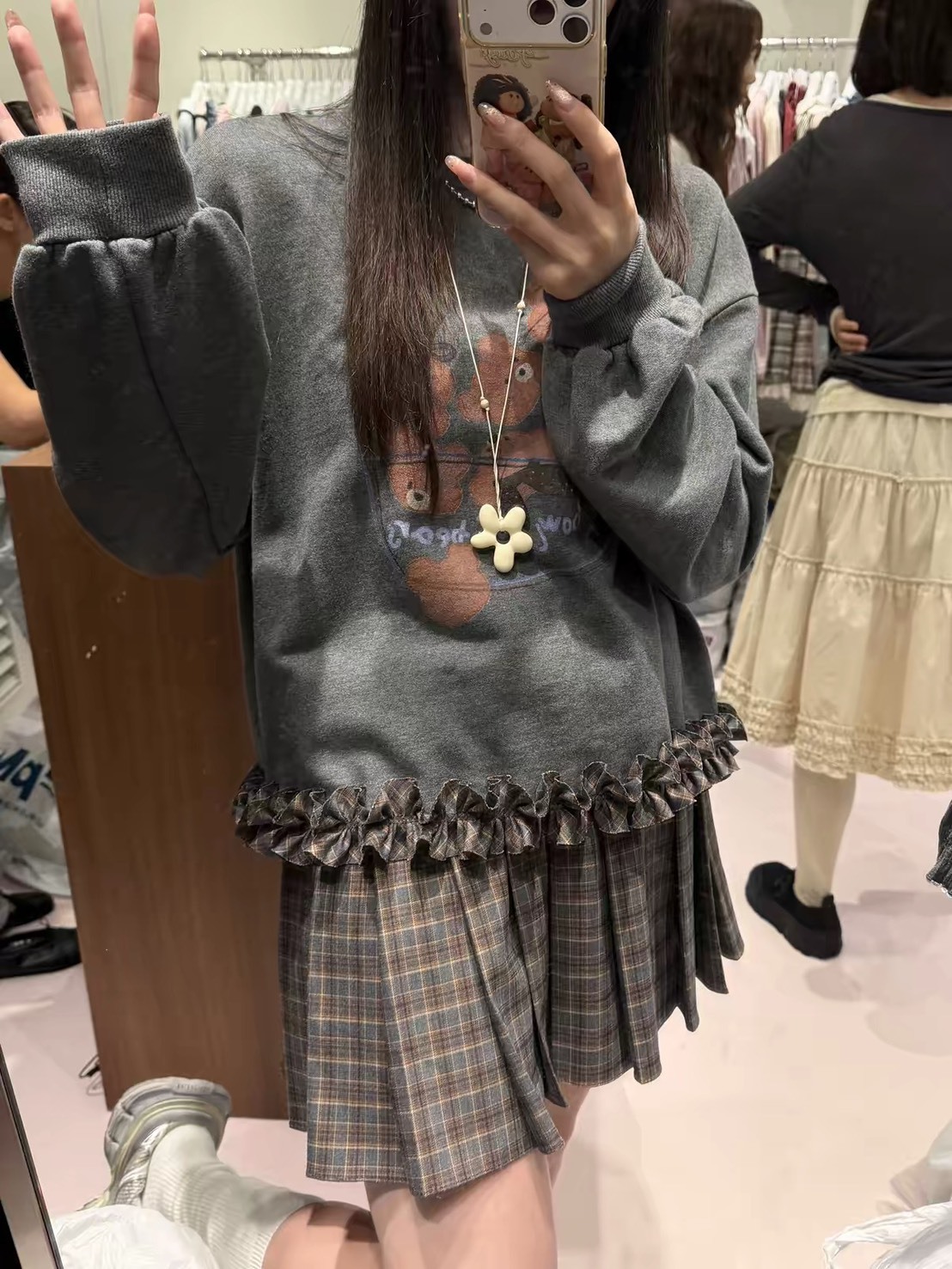 學生制服風格子裙
