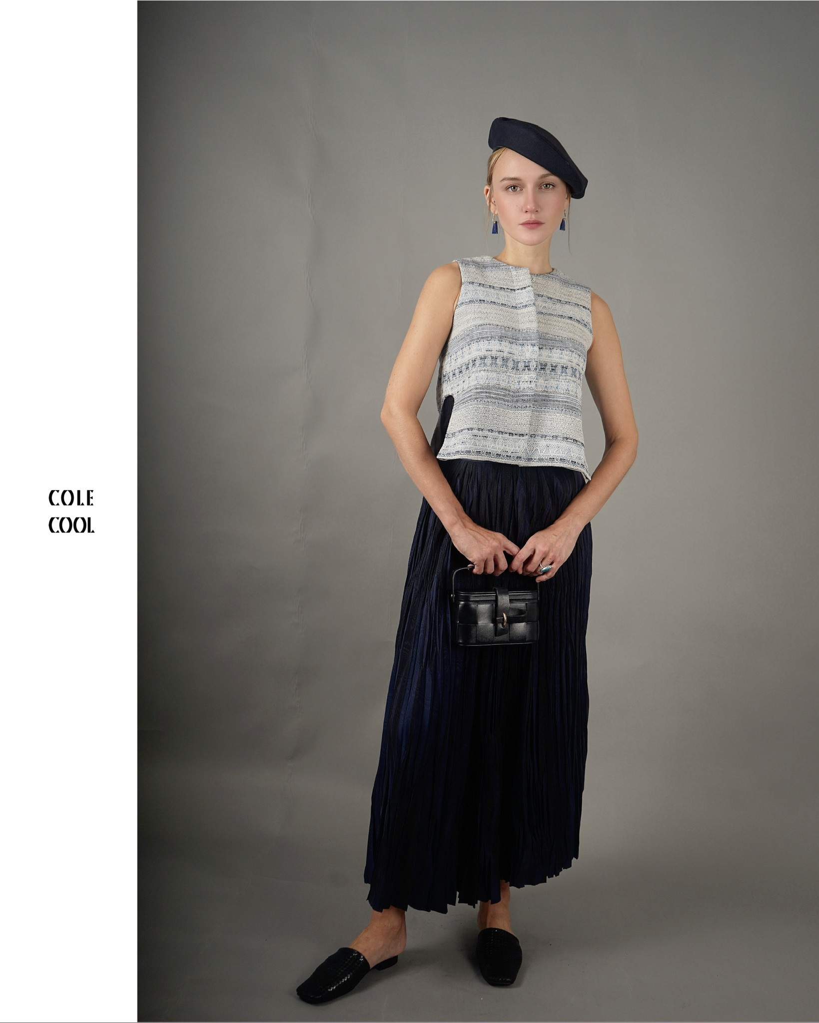 COLE COOL  Jacquard mini arch vest