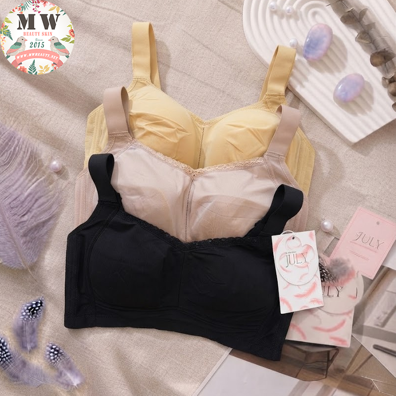 【台灣 JULY BRA】無痕無鋼圈強力收副乳美型內衣|壓裸感包覆 (MW Beauty 直播限定優惠) [4603]