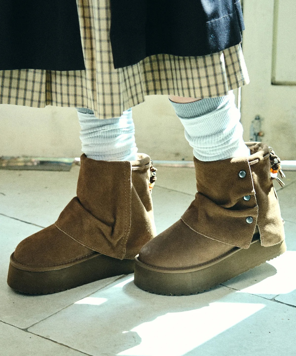 Rockfish Weatherwear STUD MAXI FOLDED BOOTS SHORT