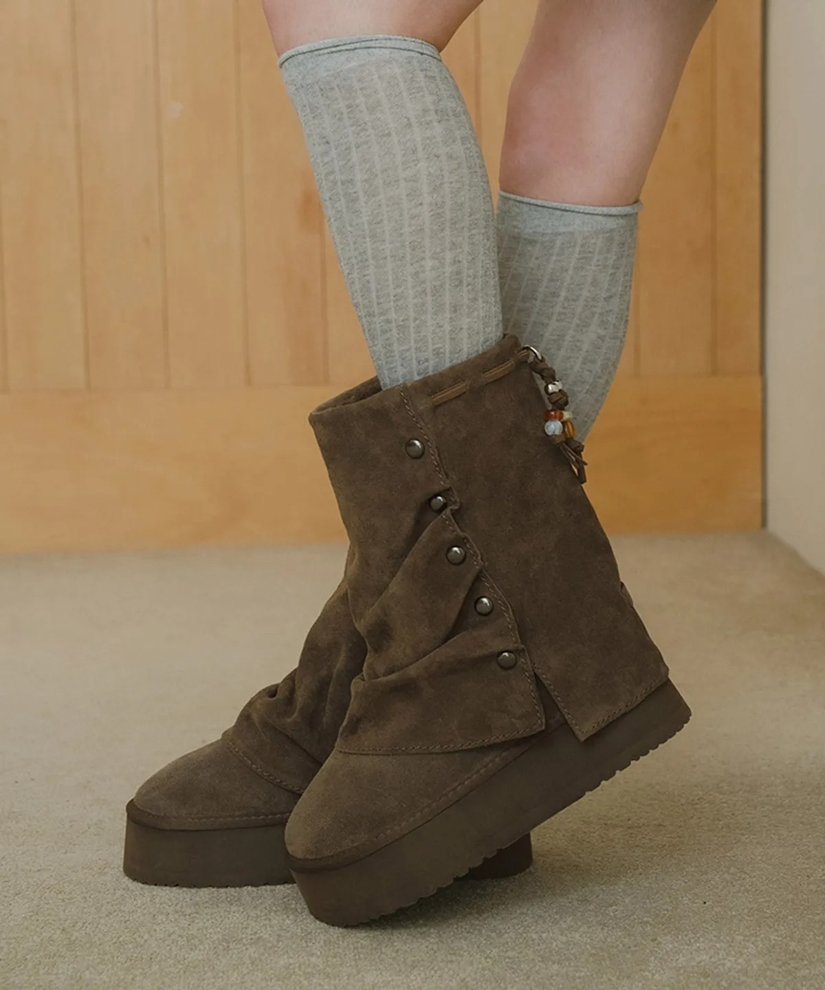 Rockfish Weatherwear STUD MAXI FOLDED BOOTS MIDDLE