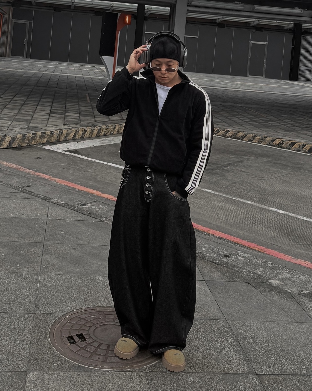 #三種設計 街頭 金屬 單寧 牛仔 寬褲
