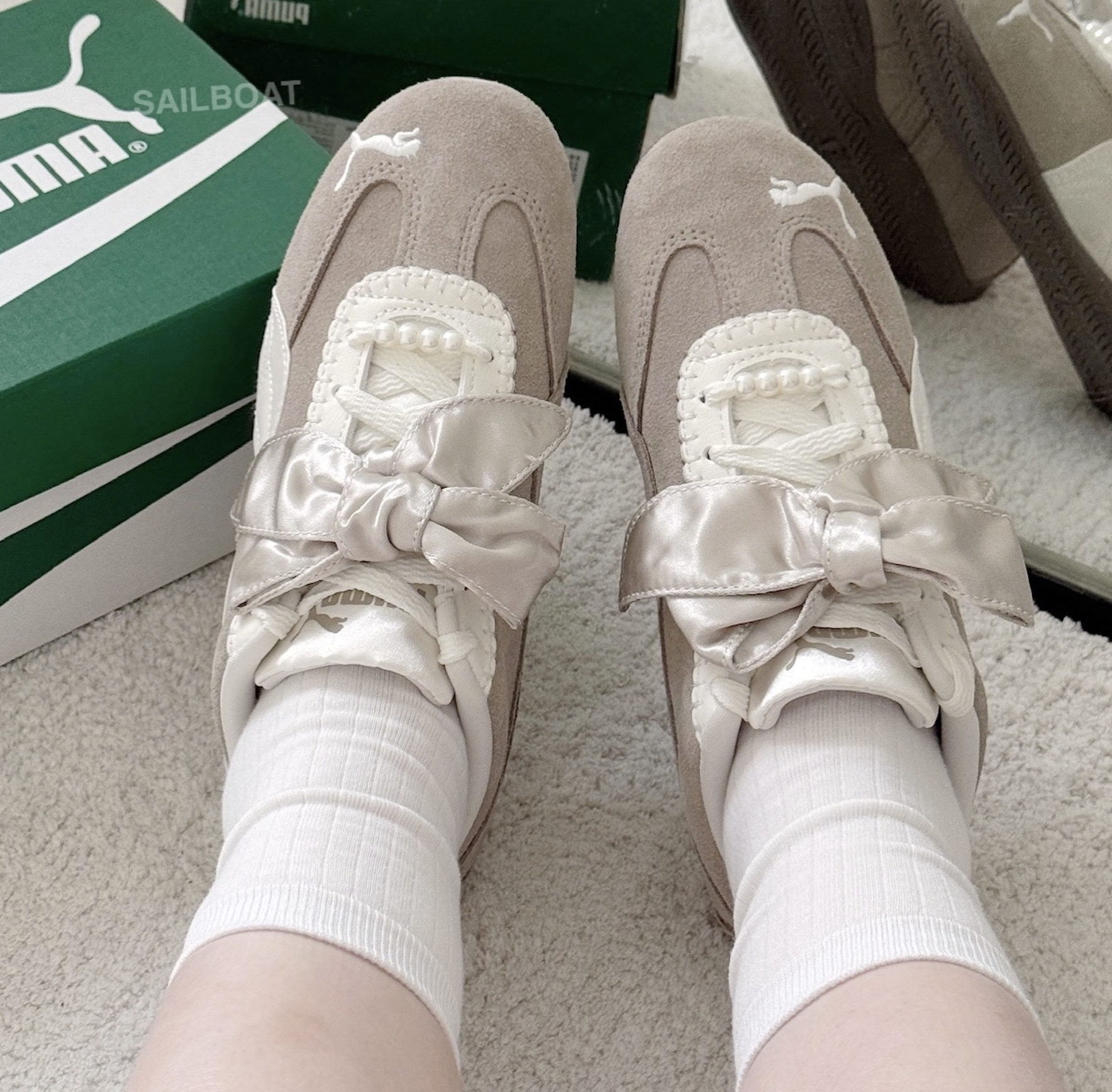 #現貨供應 PUMA Speedcat Bloom 復古緞帶 蝴蝶結 賽車鞋