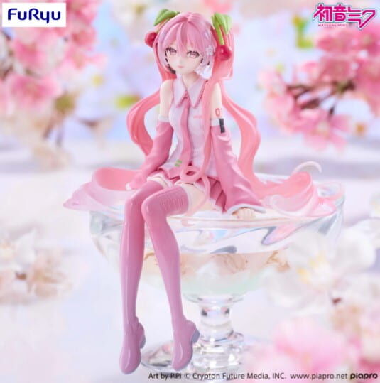 預購27/03 FuRyu 代理版 景品 初音未來 泡麵蓋 櫻未來 2026 Smile Ver.