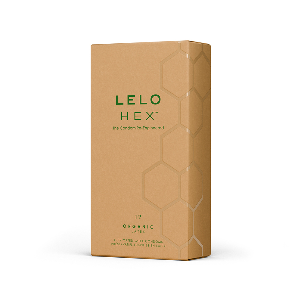 LELO HEX Organic 54mm 精氨酸添加 有機乳膠安全套 12片裝