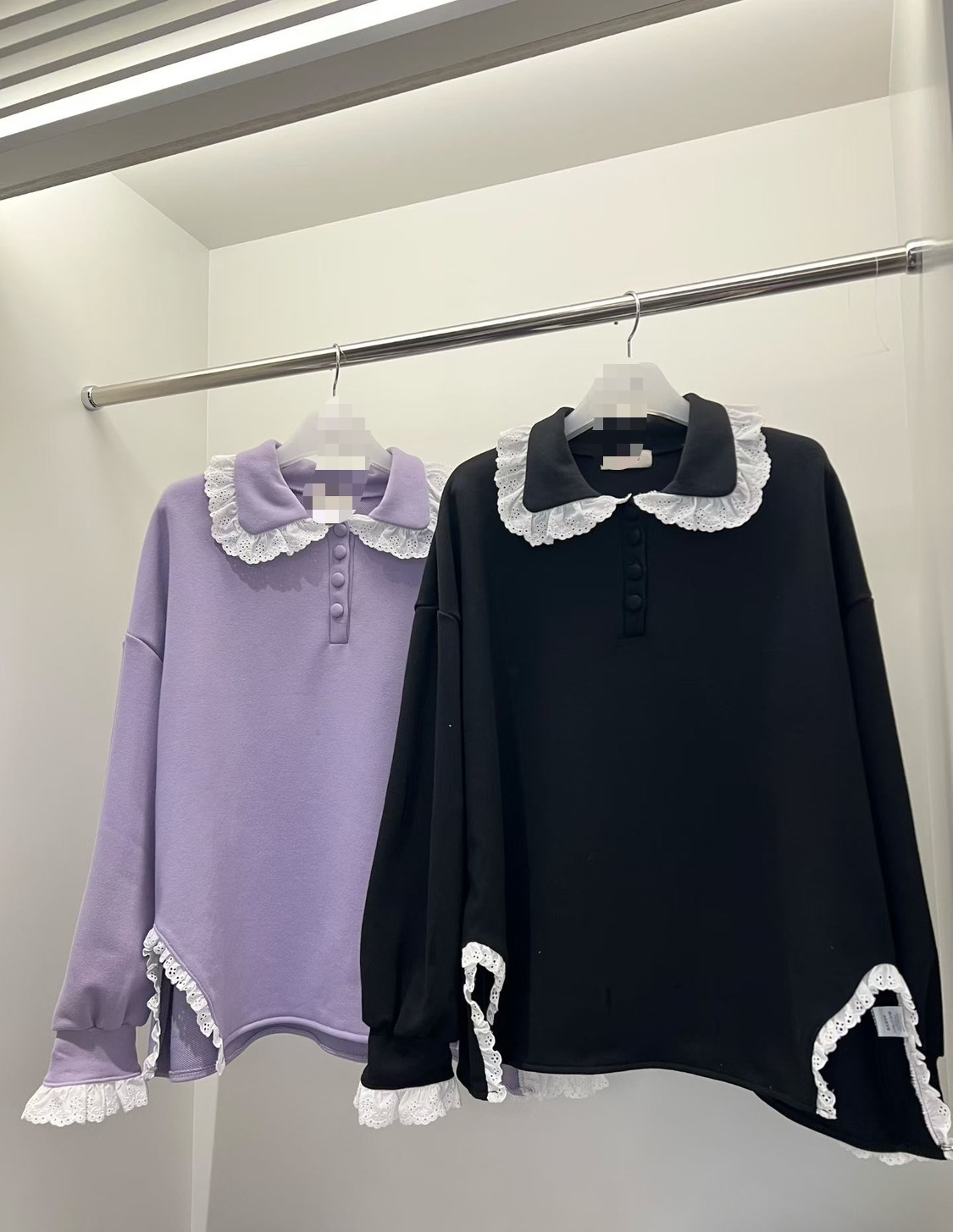 蕾絲娃娃領衛衣