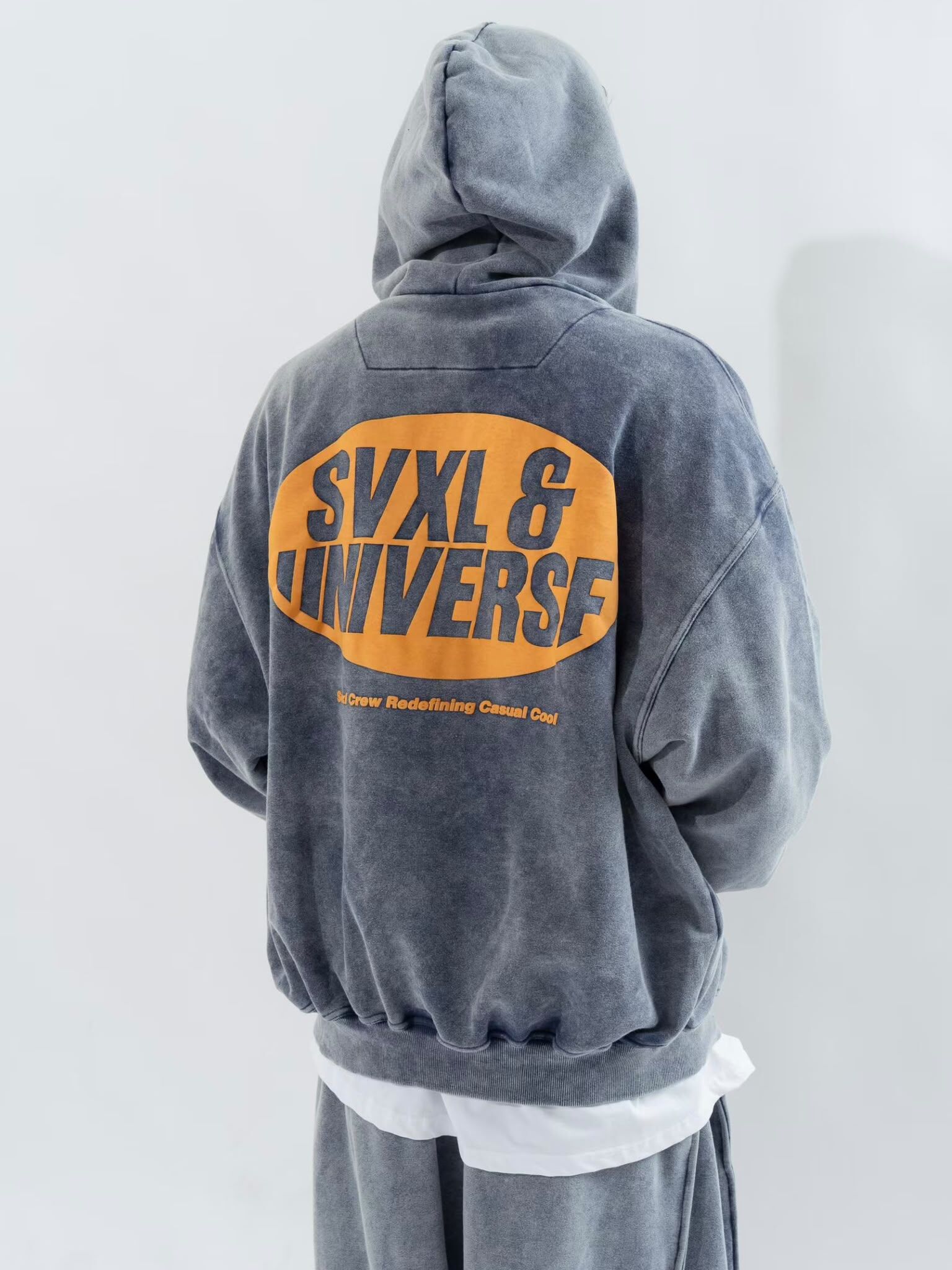 洗水英文字連帽拉鍊外套 SVXL-137JK
