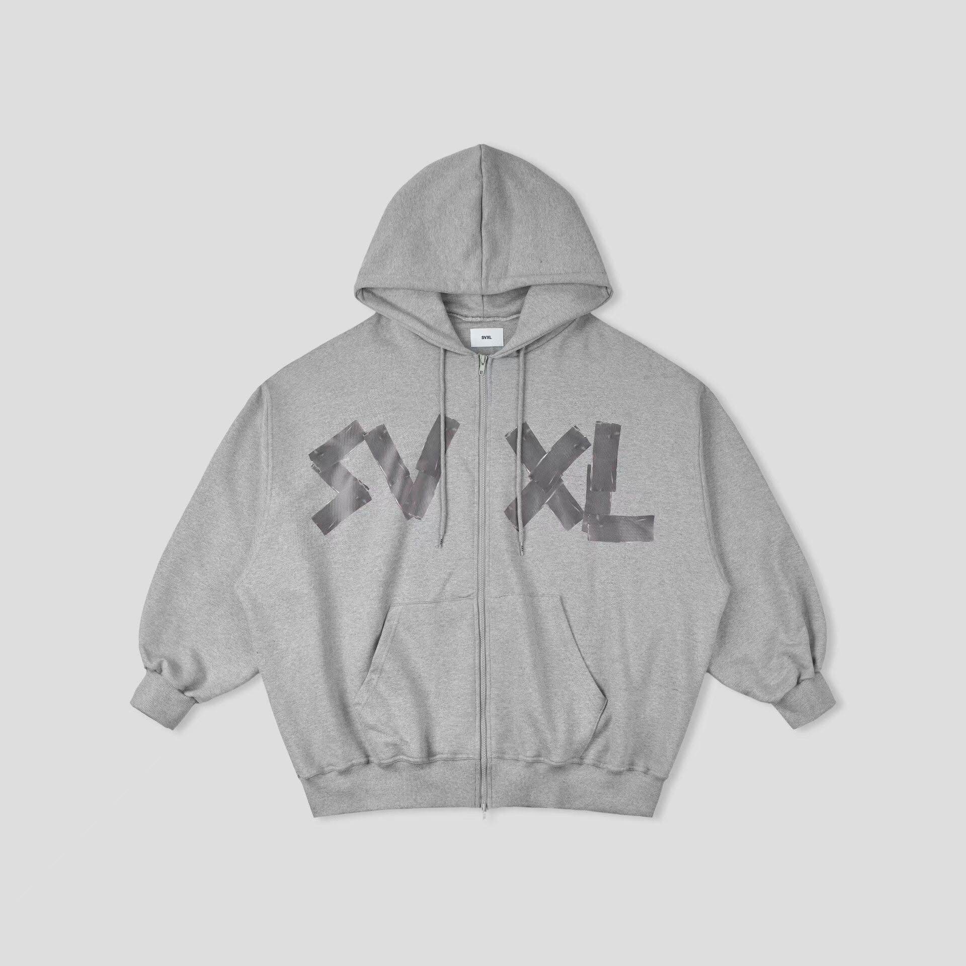 英文字連帽拉鍊外套 SVXL-139JK