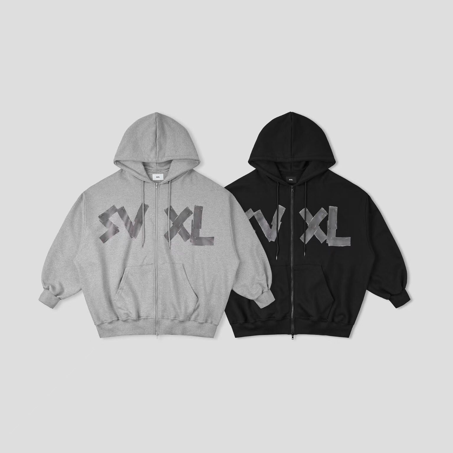 英文字連帽拉鍊外套 SVXL-139JK
