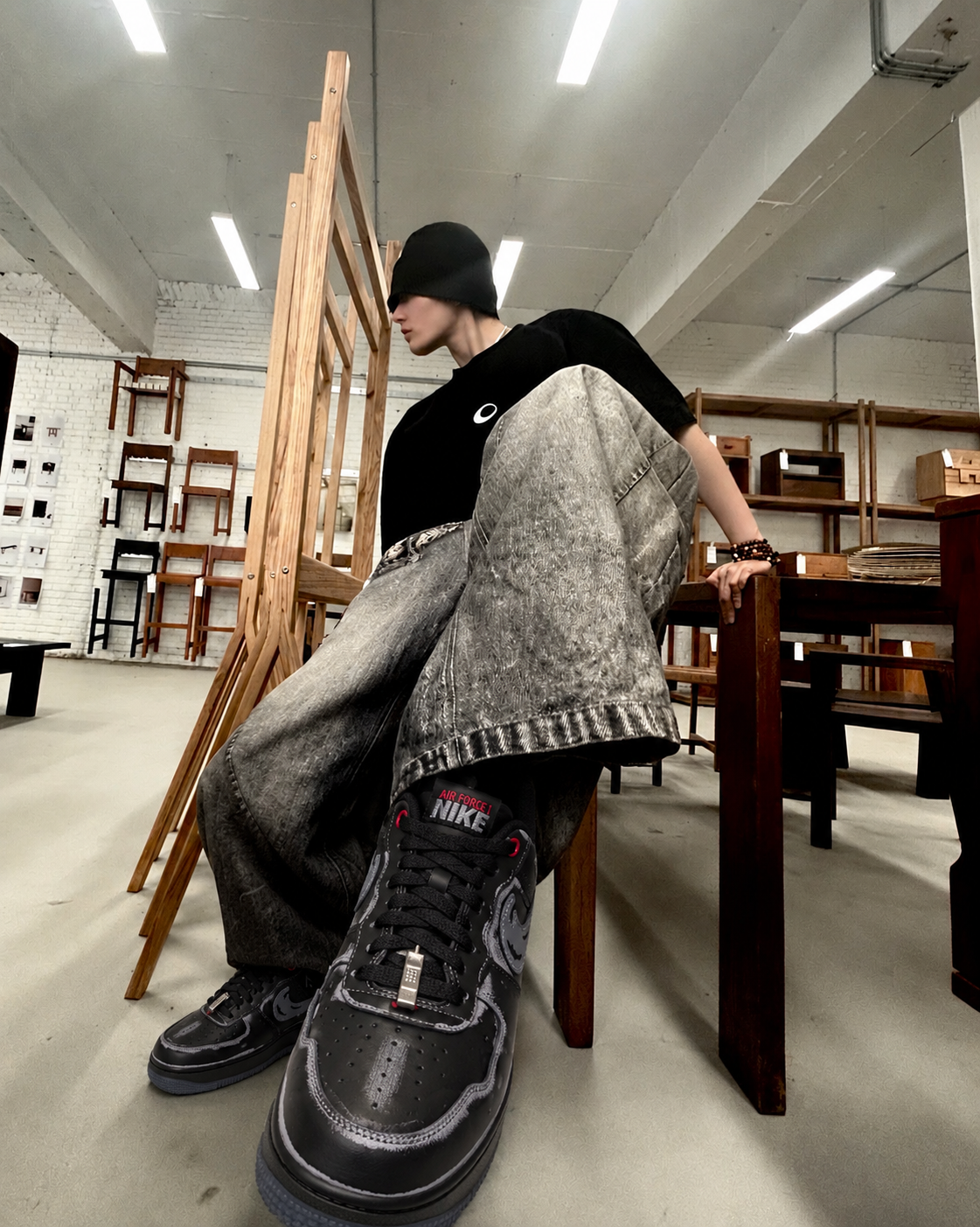 Nike Air Force 1 Low「Ghostface Black」鬼臉 黑臉 休閒鞋 IZ1207-010