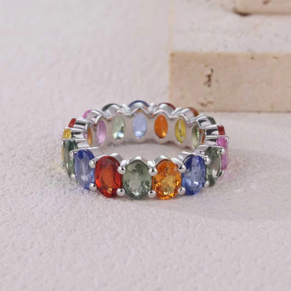RIN-HHG1004-009 [RD2630] 925 SILVER SAPPHIRE RING (A9)