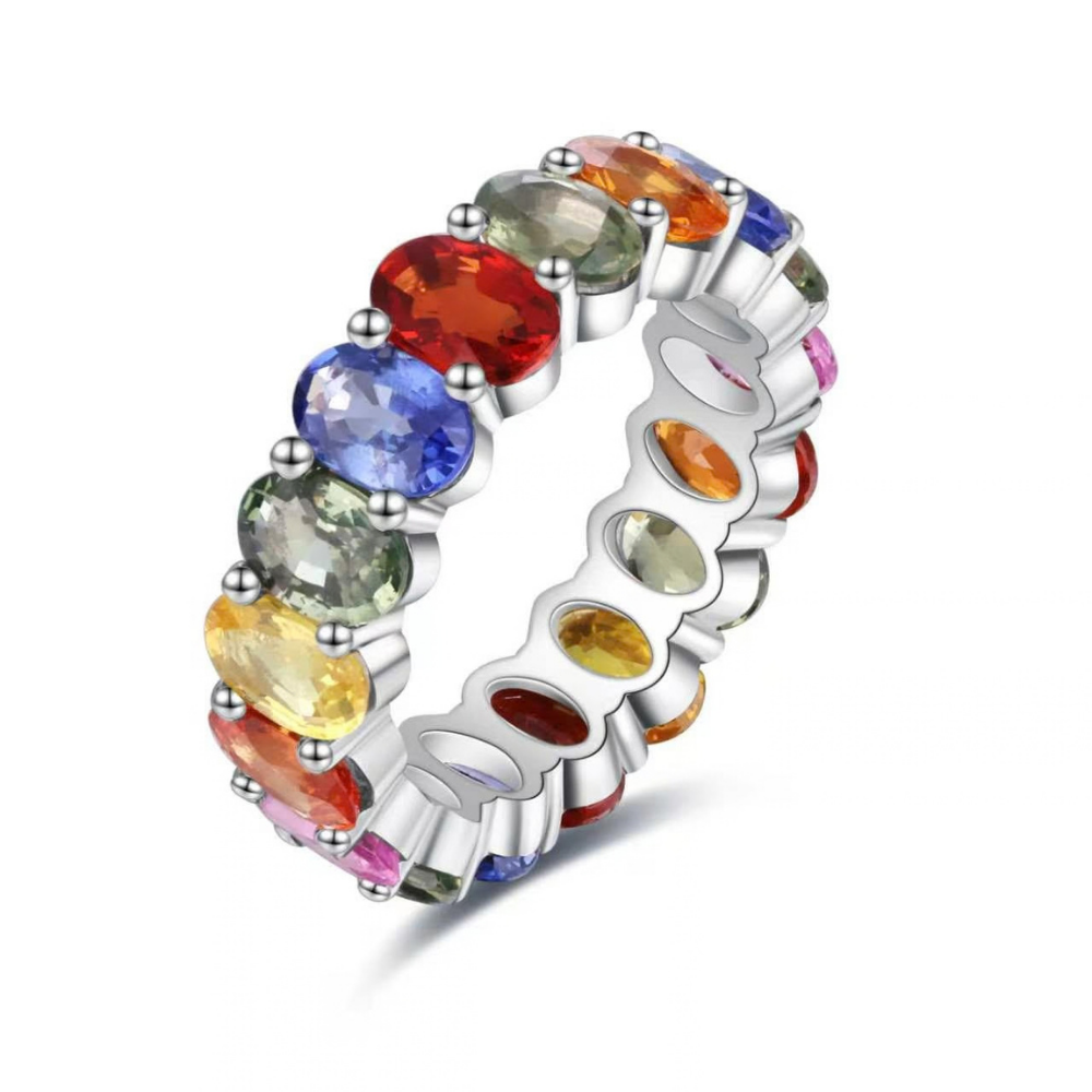 RIN-HHG1004-009 [RD2630] 925 SILVER SAPPHIRE RING (A9)
