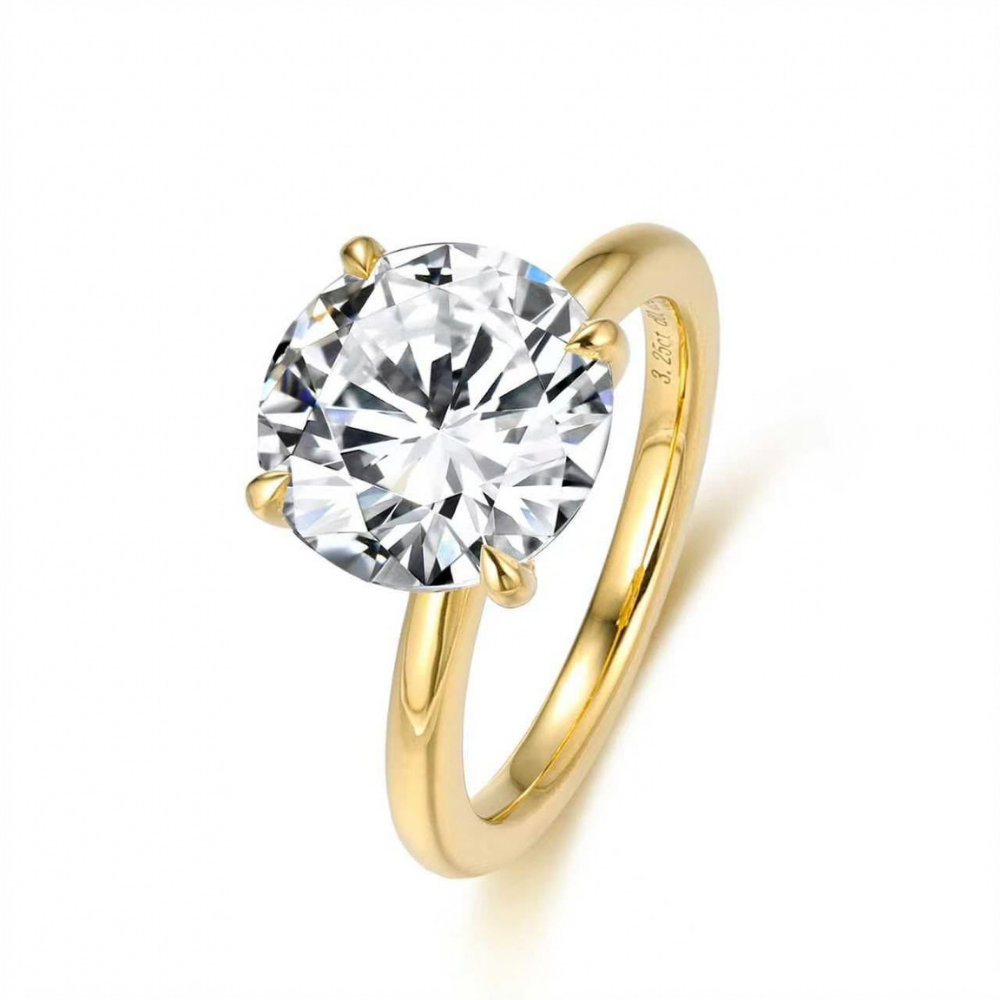 RIN-HHG1004-036 [CRD285-1] 925 SILVER LAB GROWN DIAMOND RING 2ct (A36)