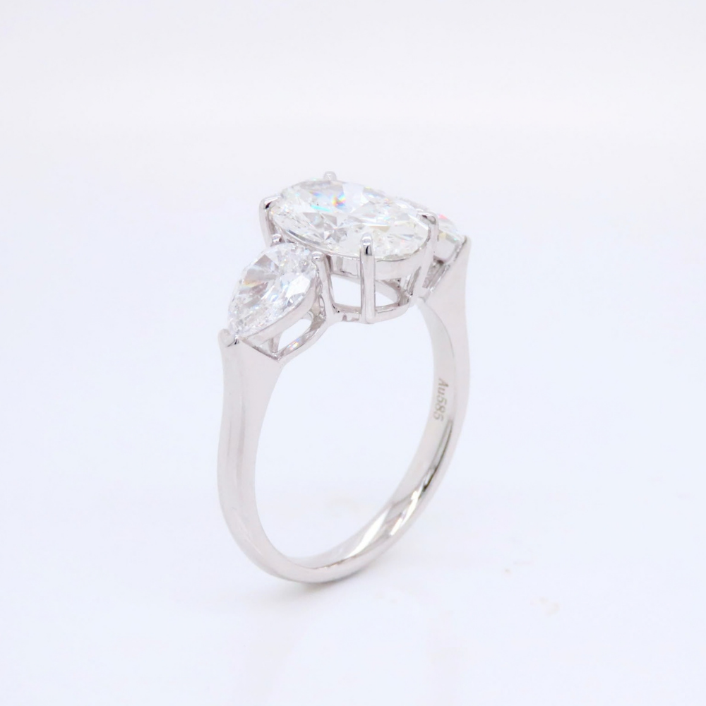 RIN-HHG1004-016 [RD2779] 925 SILVER LAB GROWN DIAMOND RING (A16)