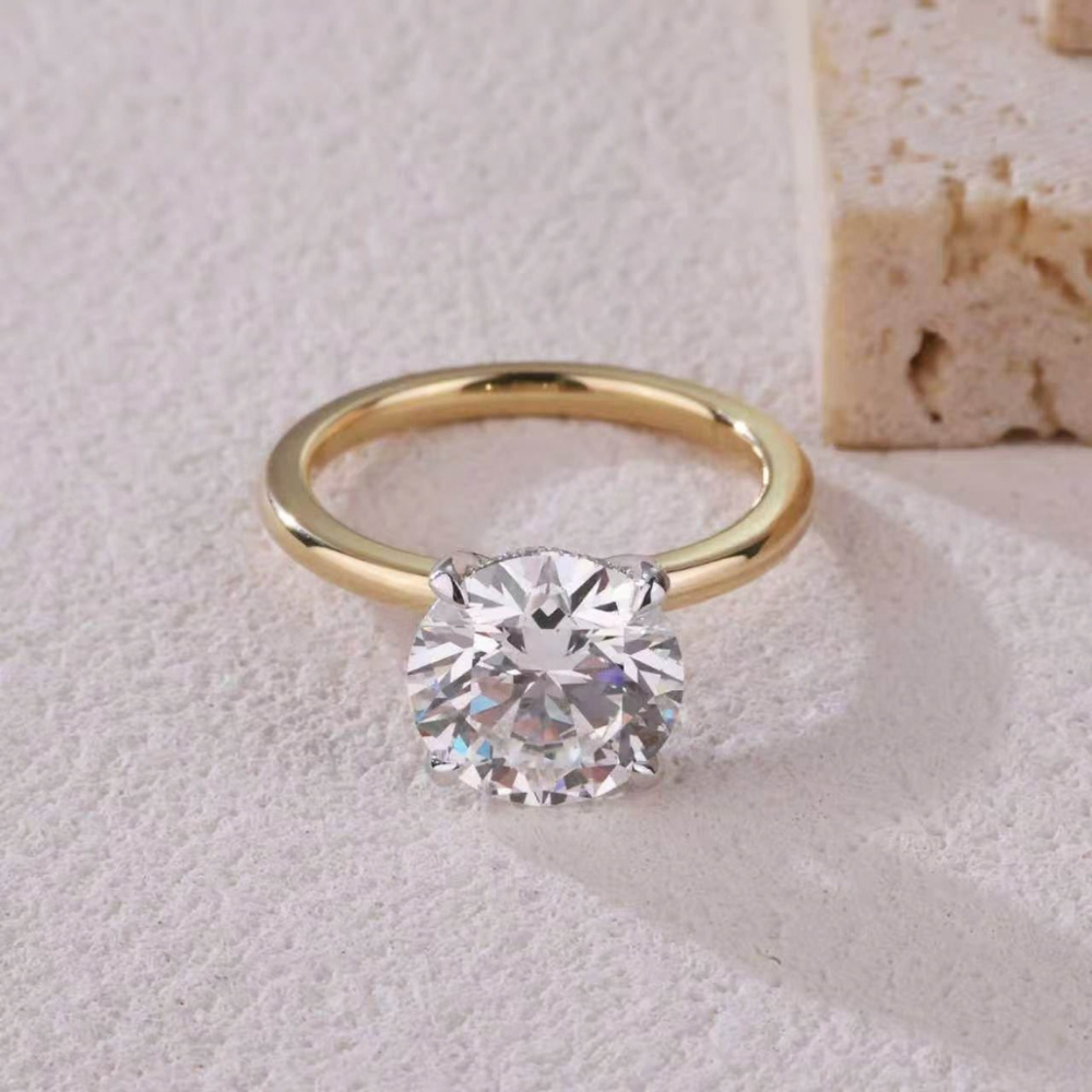 RIN-HHG1004-036 [CRD285-1] 925 SILVER LAB GROWN DIAMOND RING 2ct (A36)