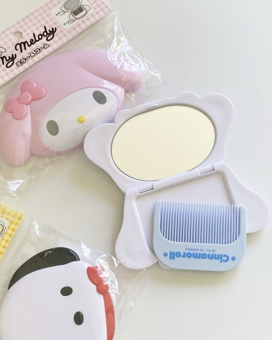 Sanrio 三麗鷗 經典 大臉 造型 隨身 鏡梳組 七款