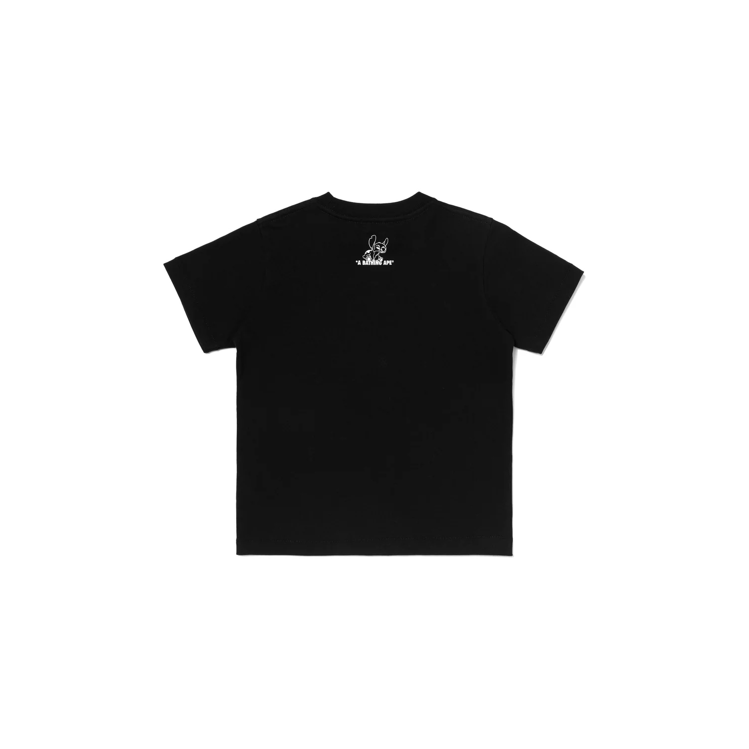 -(B4e03)-A BATHING APE BAPE X DISNEY STITCH AND FRIENDS COLLEGE TEE KIDS 童裝 迪士尼 史迪奇聯名款 黑色/白色-1M73310902