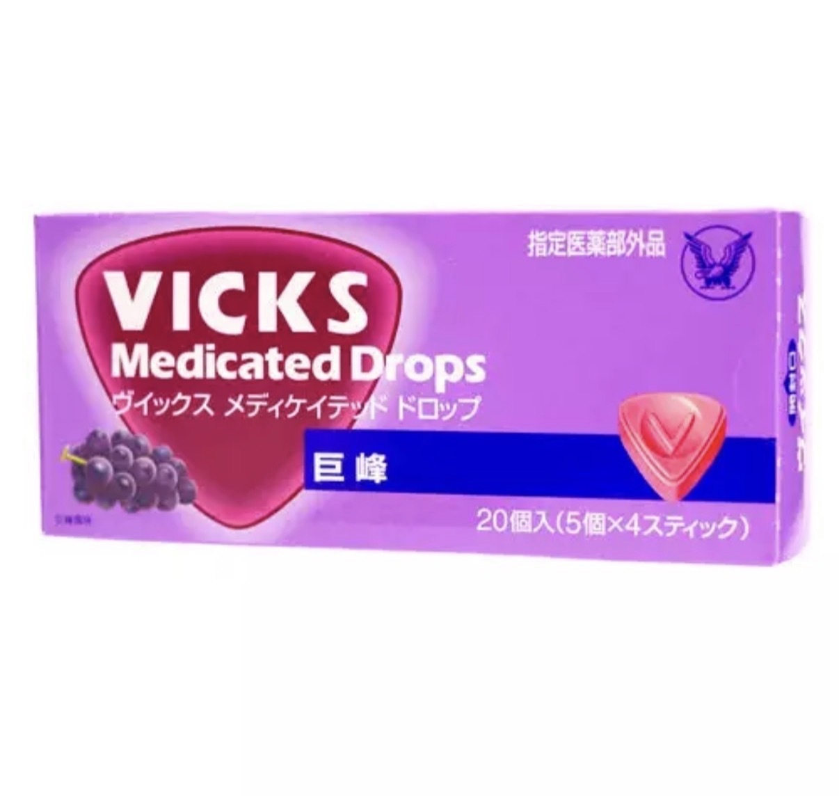 【長線好評】JP Vicks 潤喉糖 巨峰提子味 20粒 5667 TK261004