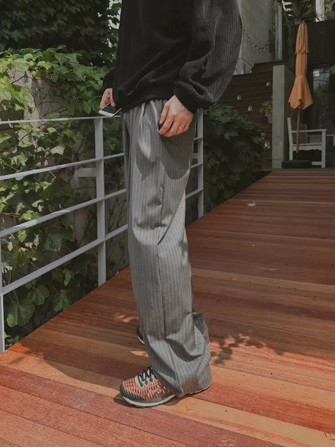 直紋可束腳鬆身褲 GARMENTS-103P