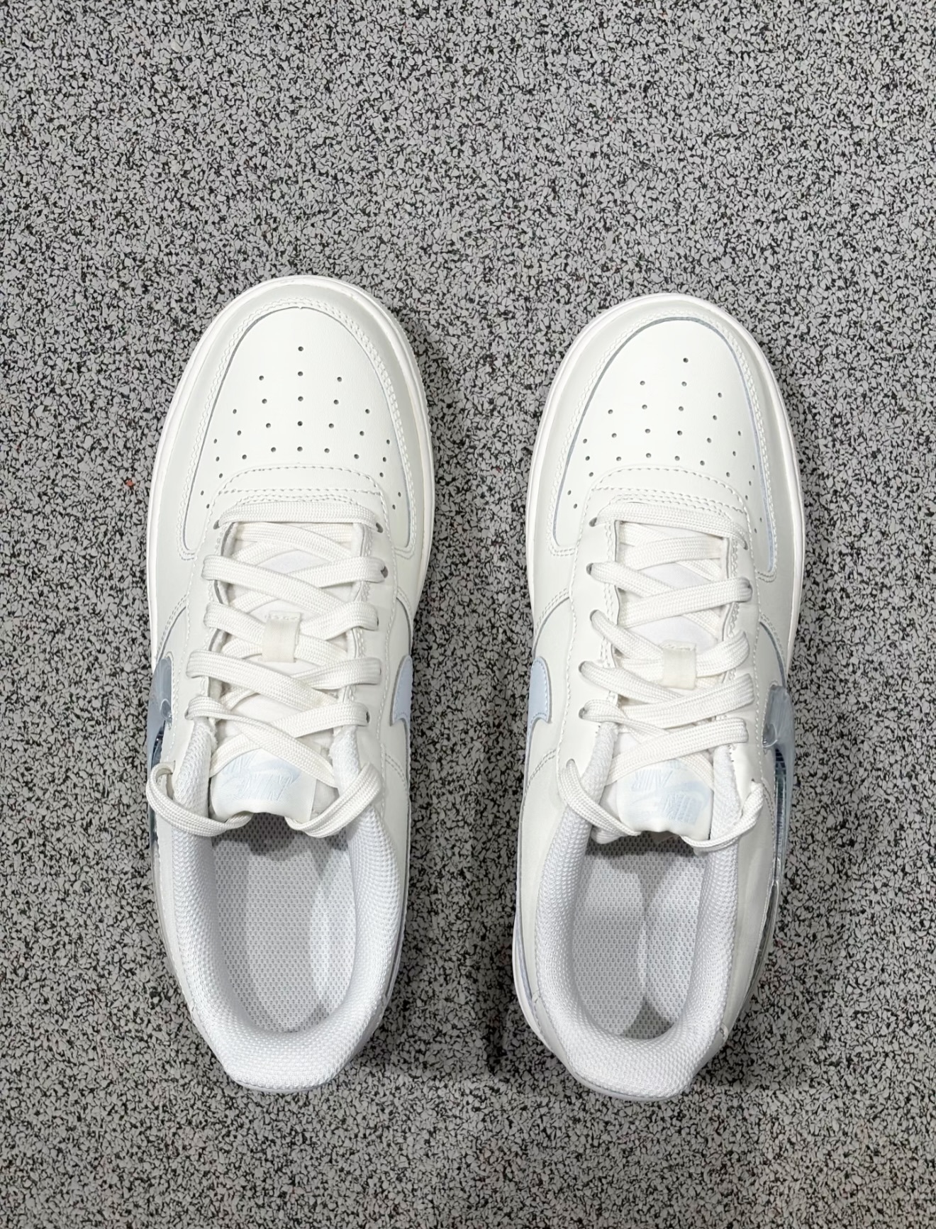 Nike Air Force 1 GS 淺藍白 立體 果凍勾 透明 IR0595-101