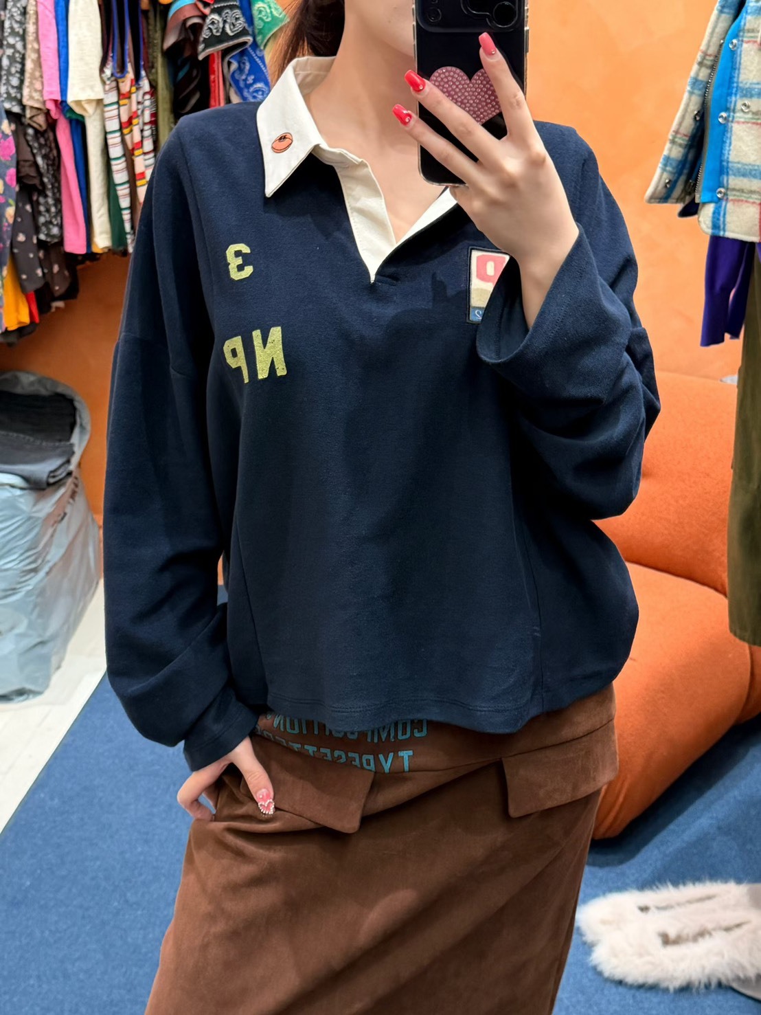 polo領橄欖球徽章衛衣