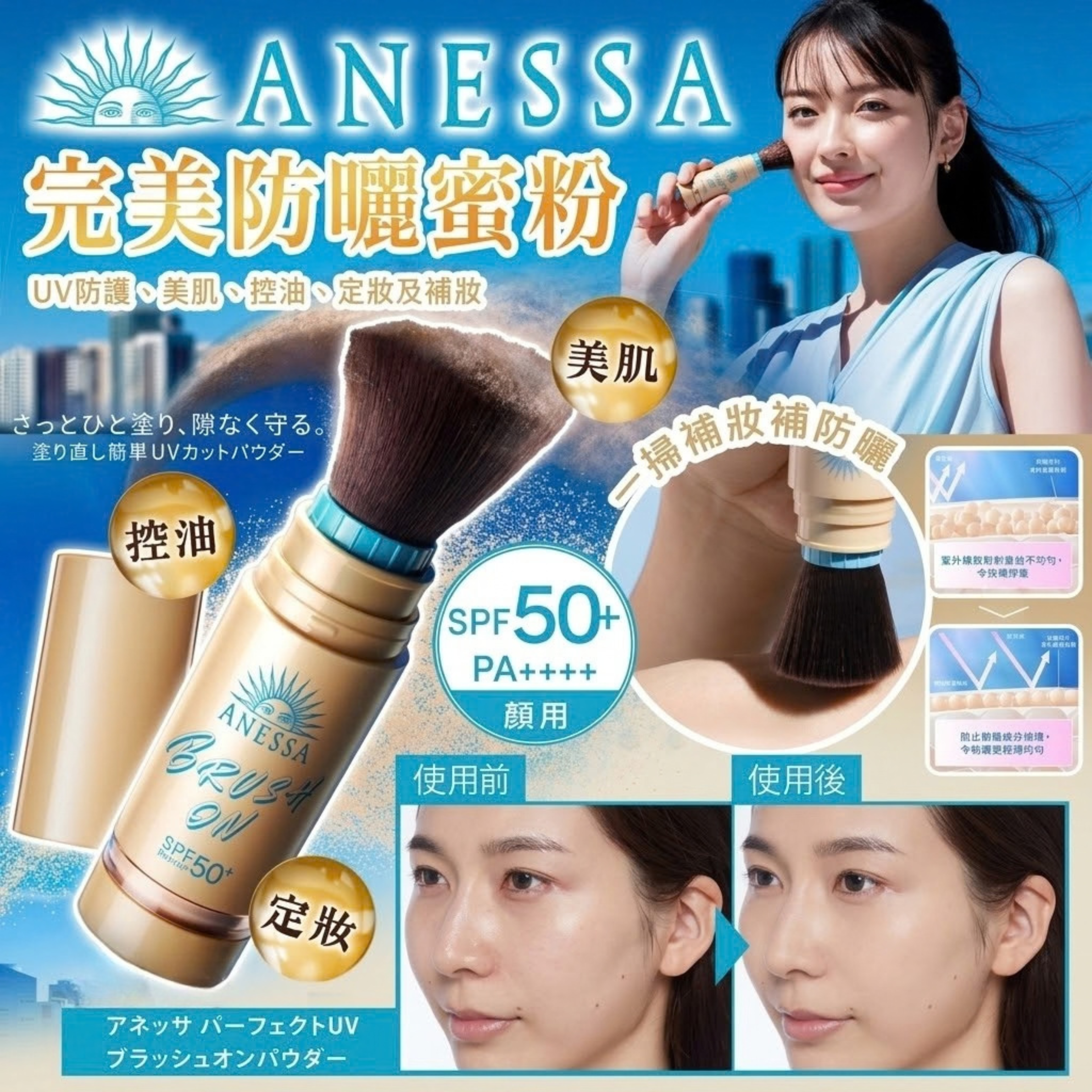 [D3937] 日本資生堂 ANESSA 完美防曬蜜粉 3G