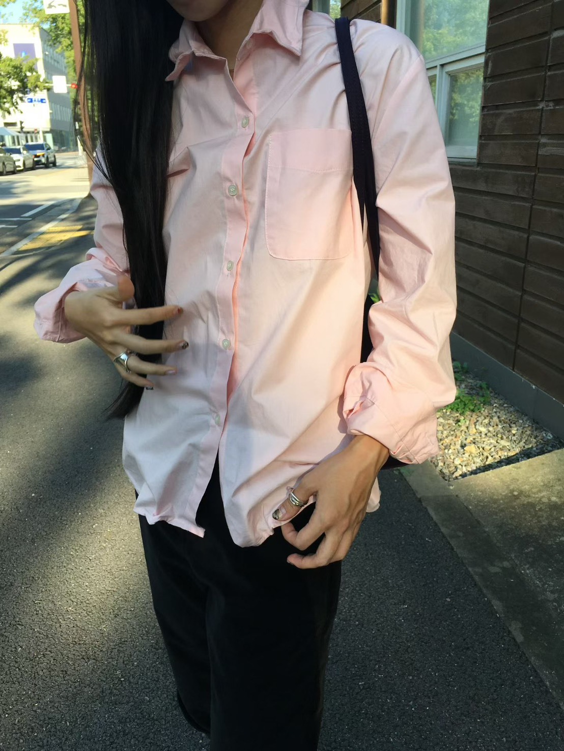彎曲調整休閒襯衫