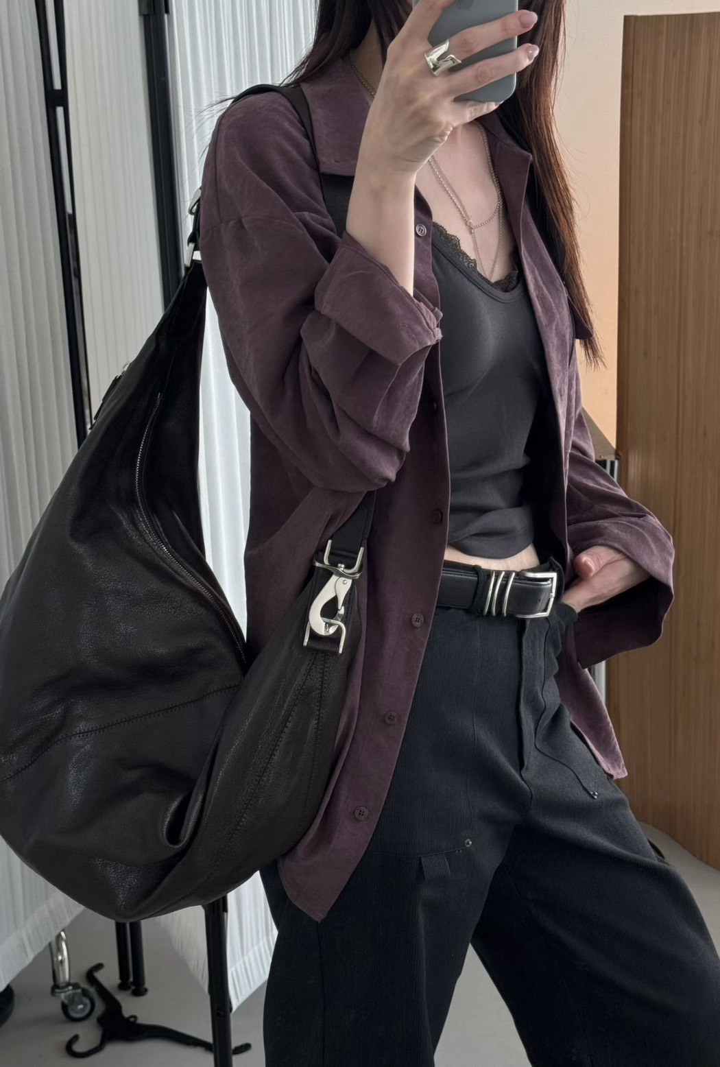 立領蓋袋休閒襯衫