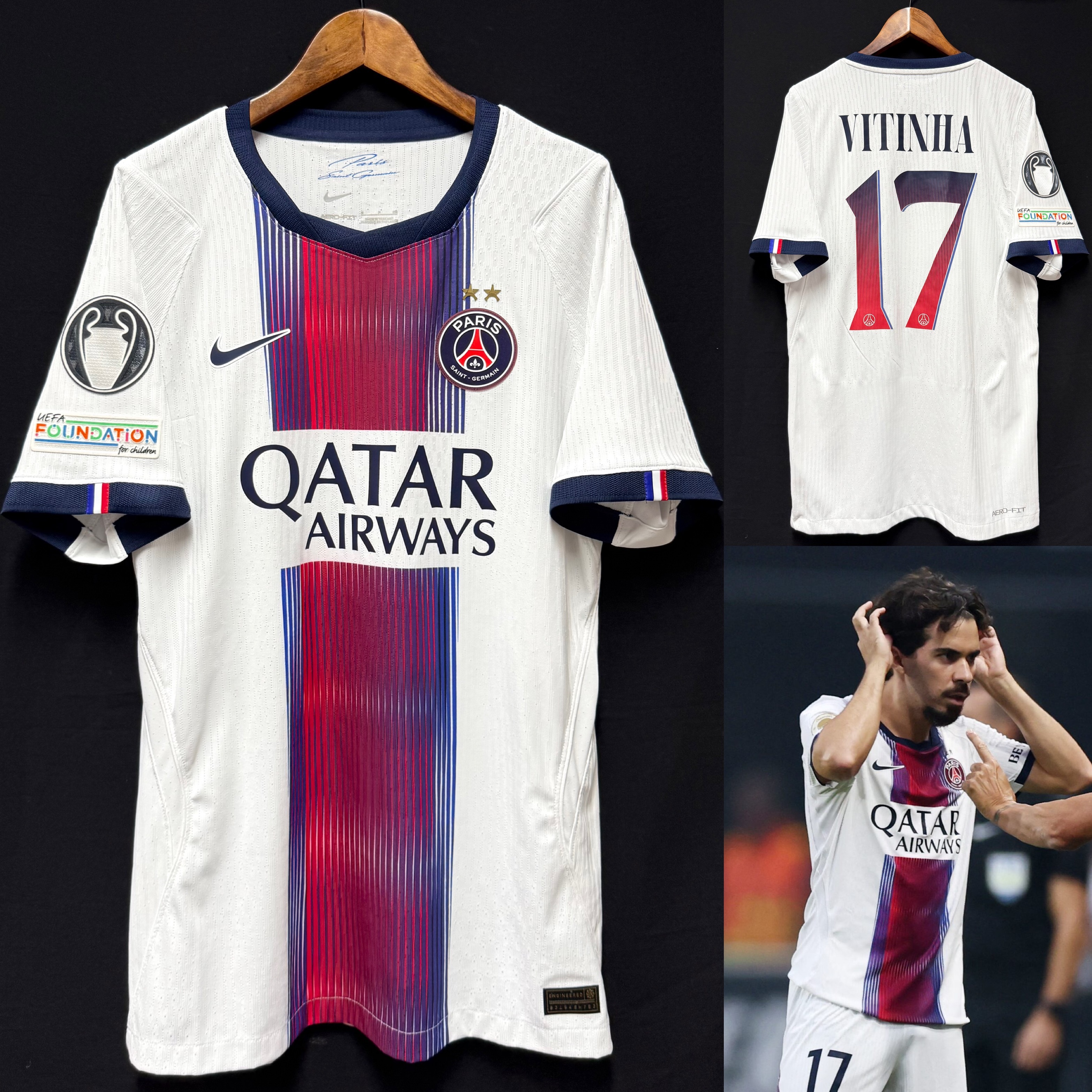PSG Paris Saint Germain 2026-2027 Nike Away Authentic Player Shirt #17 VITINHA