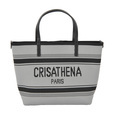 1009CT02-CRISATHENA-FH-小型輕盈托特包 Small Légèreté Tote Bag (A2 黑灰色 / B2 黑白色 / C2 藍色 / D2 駝色 / E2 深綠色 / F2 蘭花紫色 / G2 粉紅色 / H2 紫色) *買袋送隨機Charm [1件]*