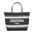 1009CT02-CRISATHENA-FH-小型輕盈托特包 Small Légèreté Tote Bag (A2 黑灰色 / B2 黑白色 / C2 藍色 / D2 駝色 / E2 深綠色 / F2 蘭花紫色 / G2 粉紅色 / H2 紫色) *買袋送隨機Charm [1件]*