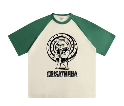 1009CT100-CRISATHENA-FH-法國鬥牛犬 T 恤 (A100 白綠色 / B100 黃黑色)