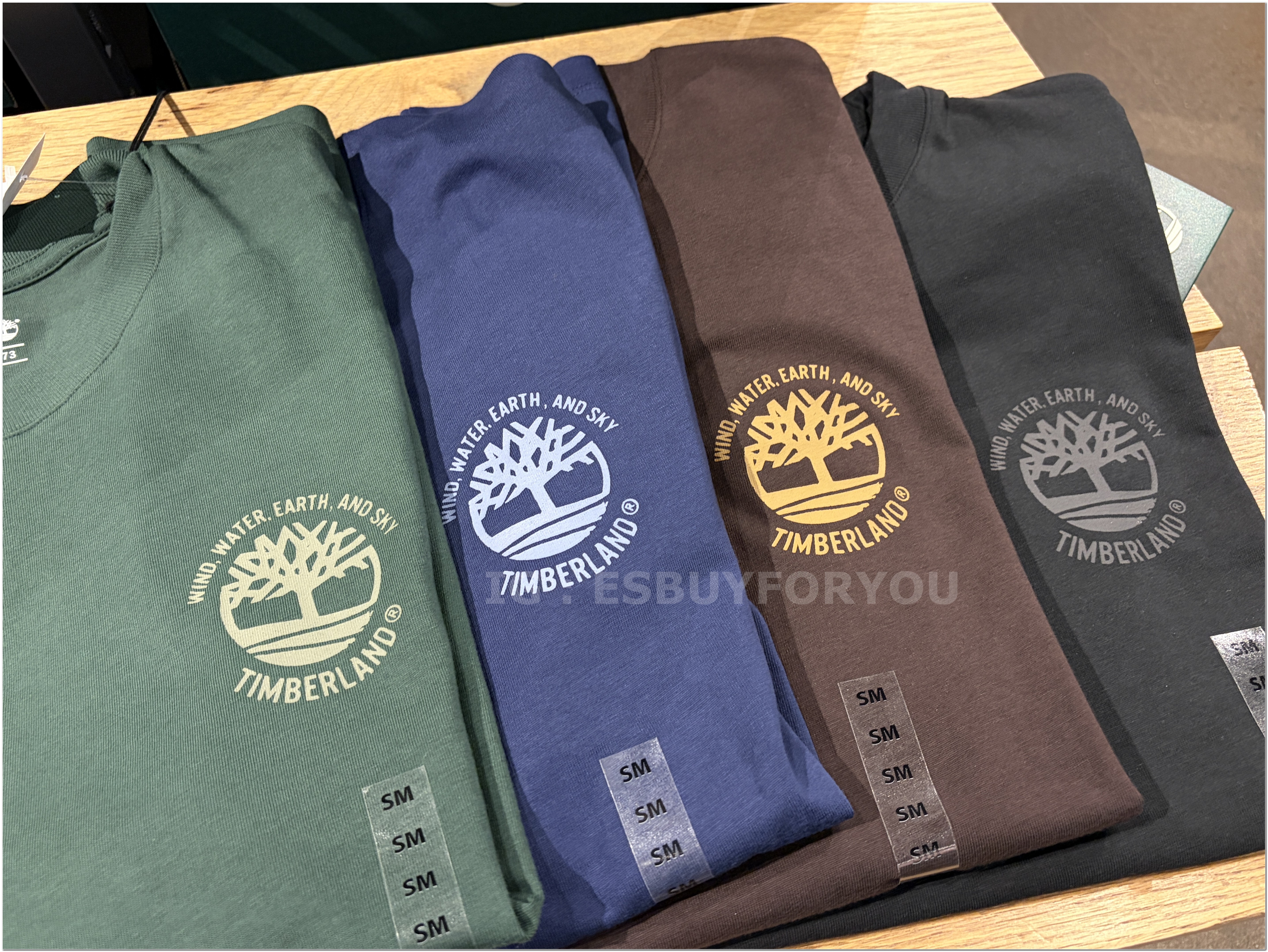 【限時】Timberland 大人 厚領口 正反圖案 短TEE (4色)