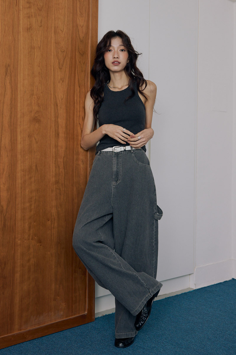 圓領削肩BRA TOP