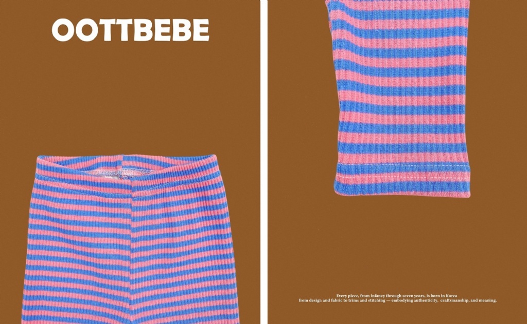 正韓冬Oottbebe 三色條紋家居服