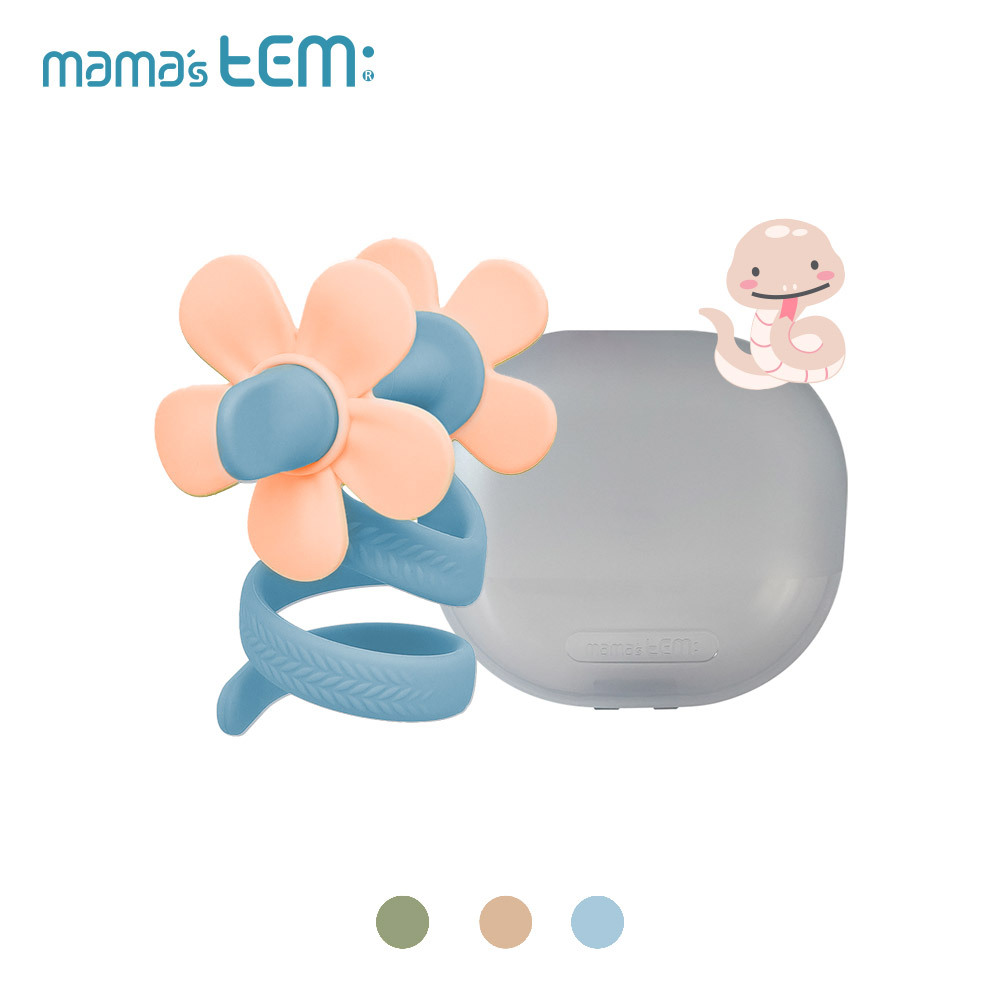 固齒器【小龍捲花-贈輕量泡泡盒】-韓國MAMA's TEM固齒器