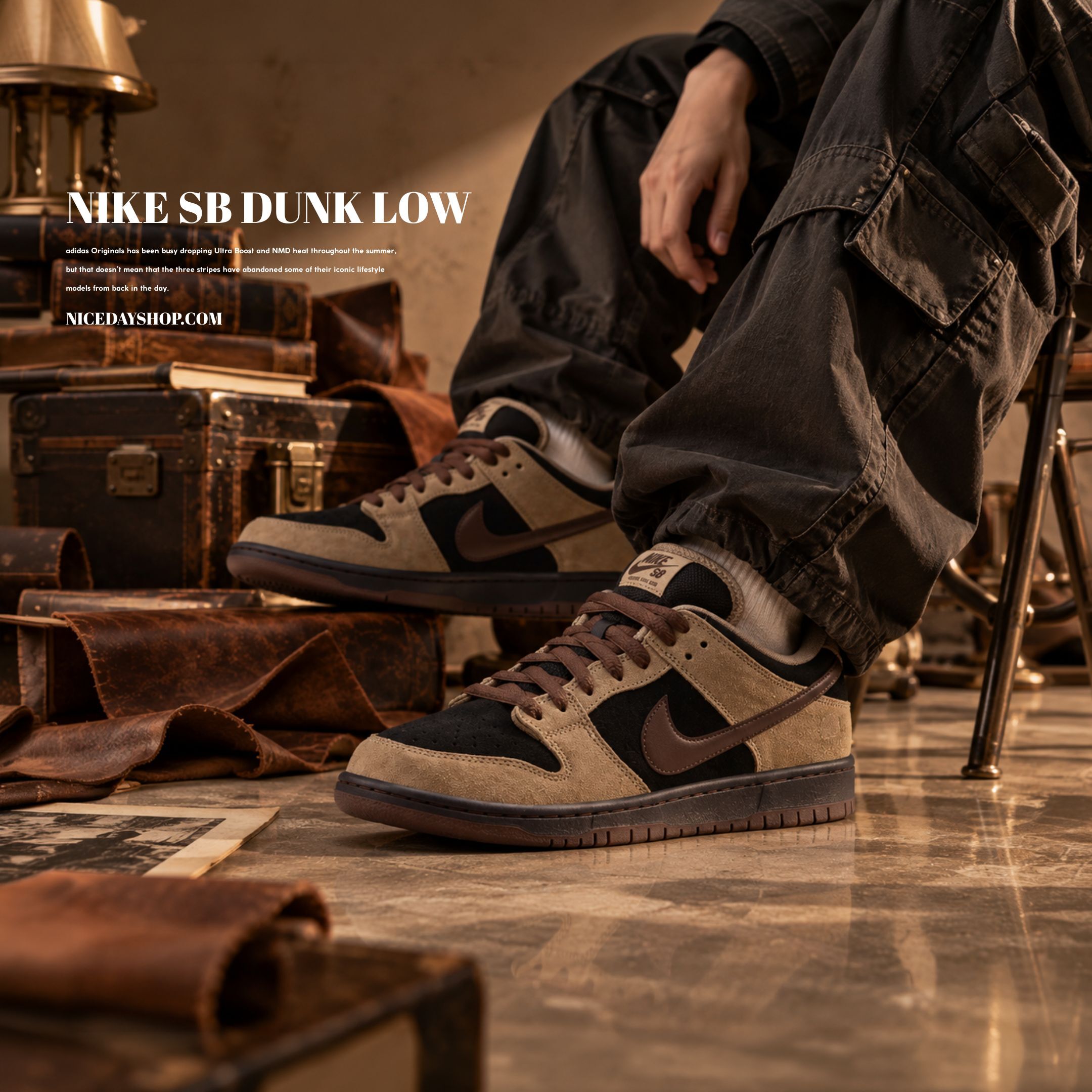 NICEDAY 代購 Nike Dunk Low 摩卡 黑 棕色 棕黑 倒勾平替 TS 咖啡 復古 麂皮 HQ1625-201