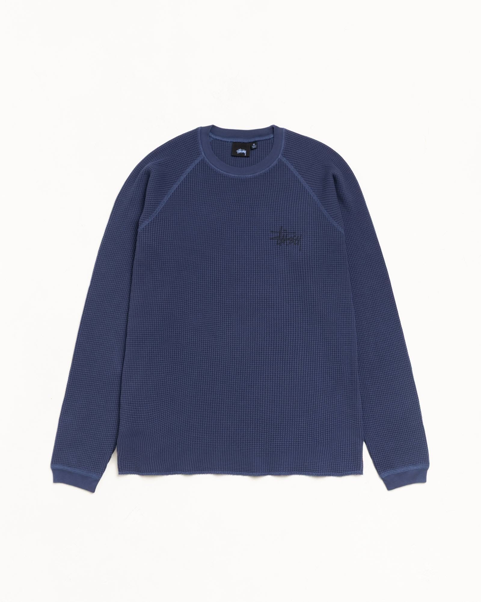 Stussy 華夫格水洗長袖 Navy BASIC STÜSSY THERMAL 2026