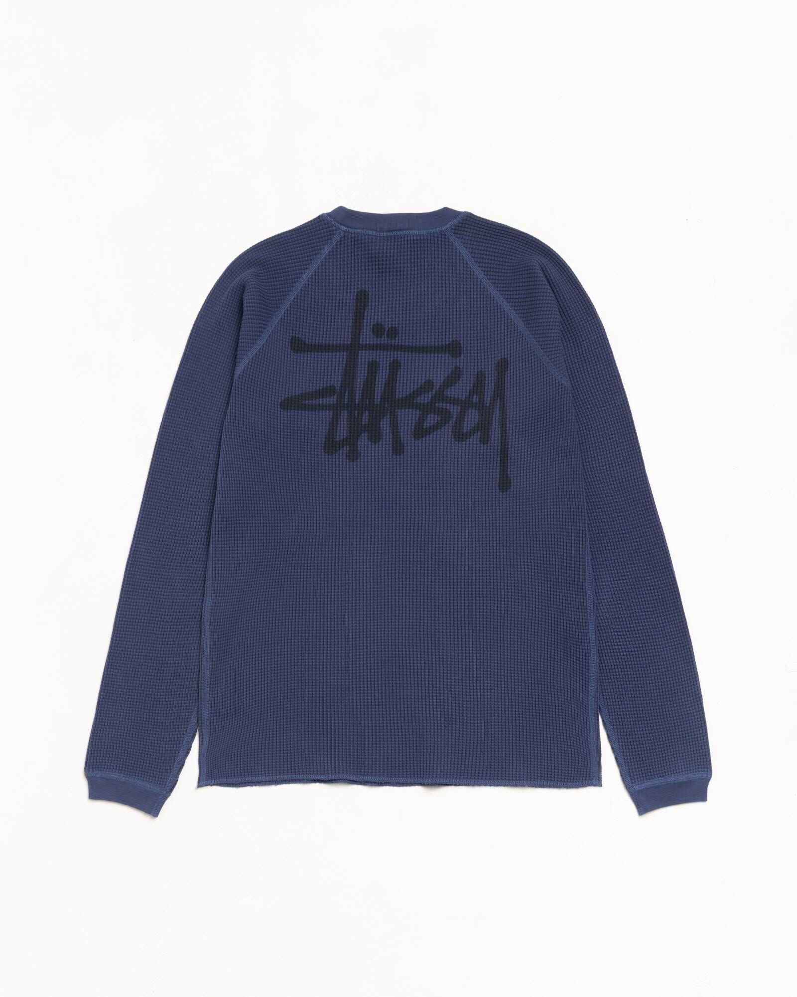 Stussy 華夫格水洗長袖 Navy BASIC STÜSSY THERMAL 2026