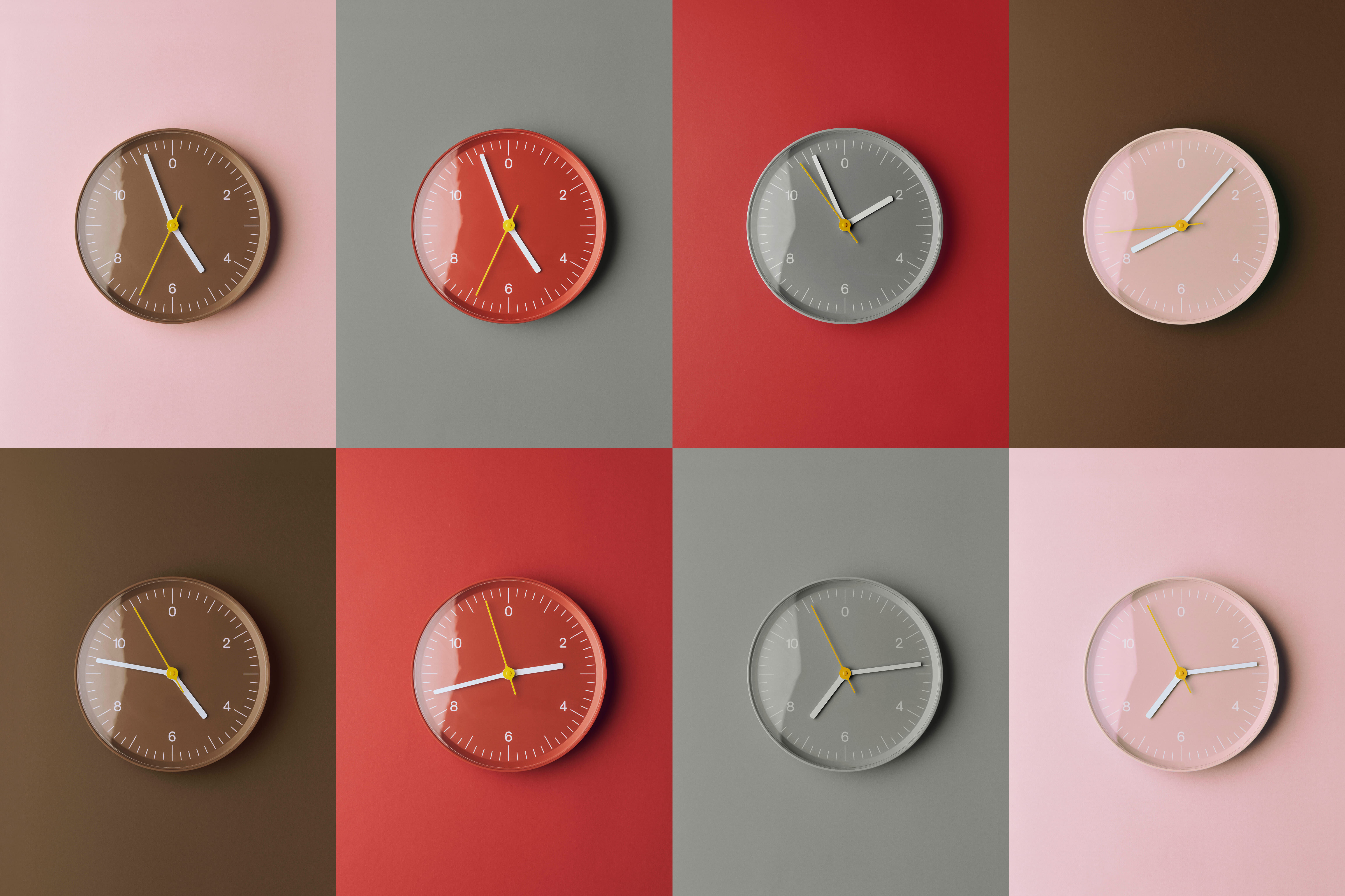 HAY Wall Clock 牆面時鐘與 Table Clock 桌上時鐘,居家色彩呼應配件