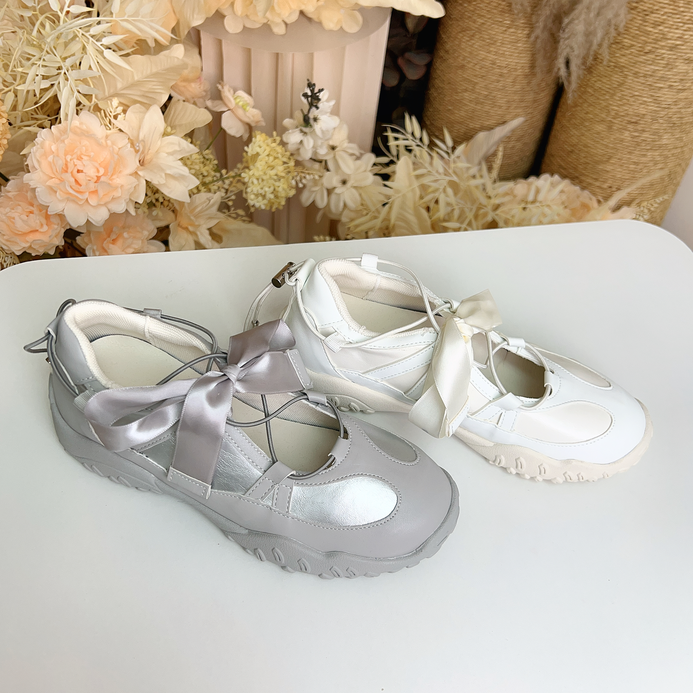 絲帶蝴蝶結瑪麗珍波鞋 (鞋偏細一碼建議買大一碼)(SIZE 37-43) #8030-35 #1009clo