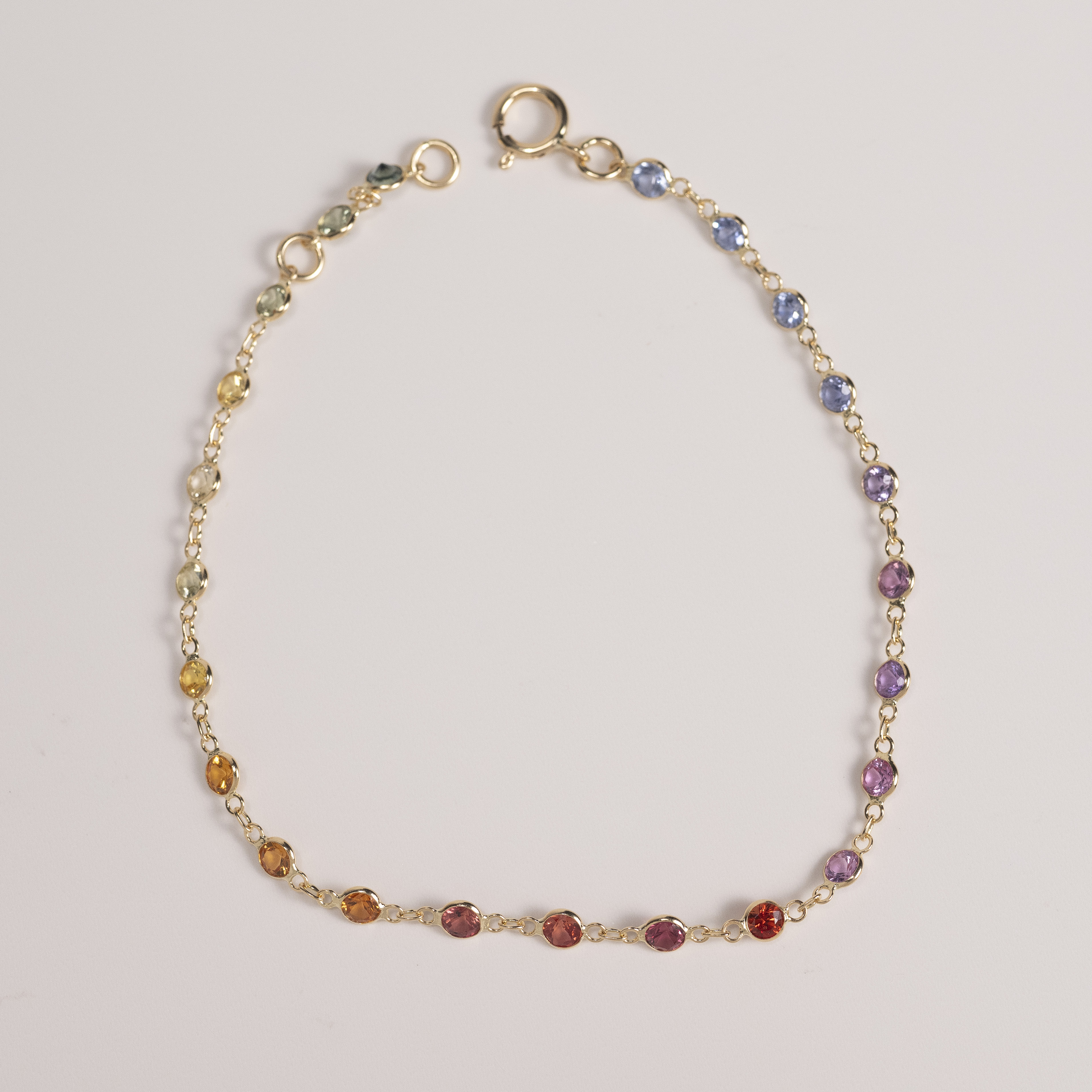 18K Rainbow Sapphire Bracelet