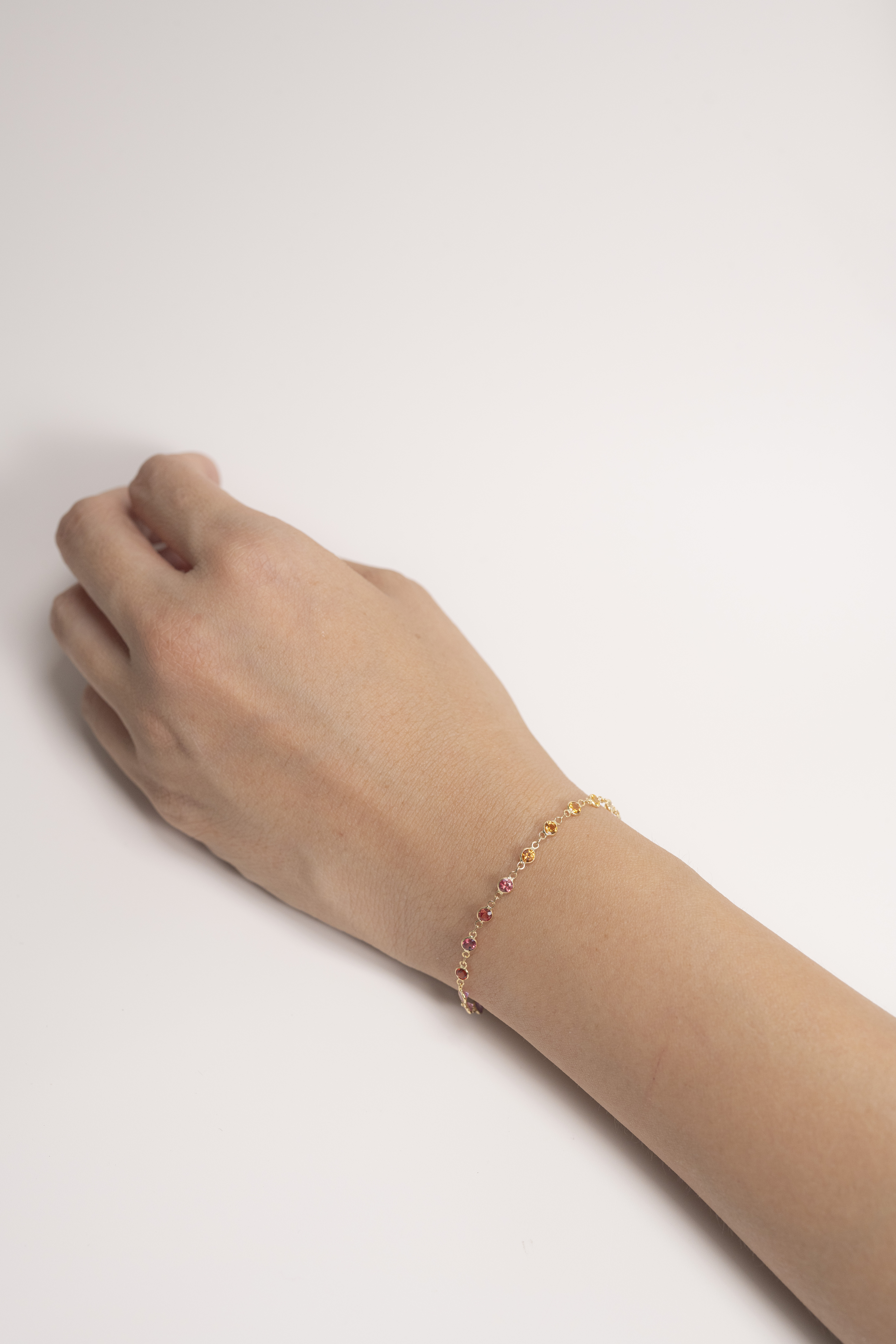 18K Rainbow Sapphire Bracelet